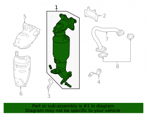 Exhaust manifold with catalytic converter for Honda Accord 13-15 hybrid