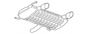 Exhaust pipe with barrel Cadillac ATS 13- 2.0 catalyst cut off, dents