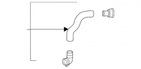 Lower cooling hose Hyundai Santa Fe 24-26 HEV