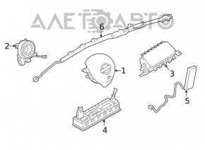 Nissan Altima 19-24 steering wheel cable without steering angle sensor