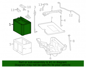 Battery 12v LEXUS LS 460/600H 07-12 75Ah 630A Asia +-Direct EXIDE