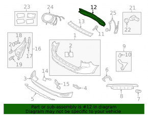 Volvo XC60 10-17 Rear Bumper Reinforcement