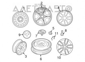Wheel nut d21 M12x1.5 Mitsubishi Outlander 14-18 for casting
