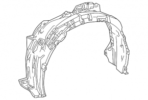 Front right fender liner for Toyota Prius 23-26