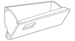 Glove box, glove compartment Toyota Prius 50 Prime 17-22 black