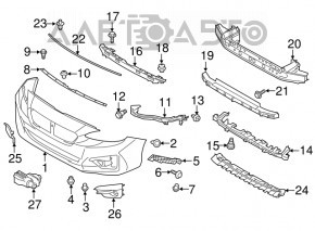 Front Bumper Bracket Central Subaru Impreza 17-23 GK