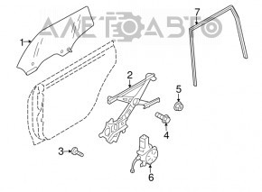 Subaru b10 Tribeca rear right door glass
