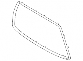 Mitsubishi Outlander Sport ASX 11-15 Front Bumper Grille Frame Chrome