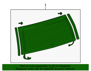 Rear window of the trunk door of the Lexus GX470 03-07