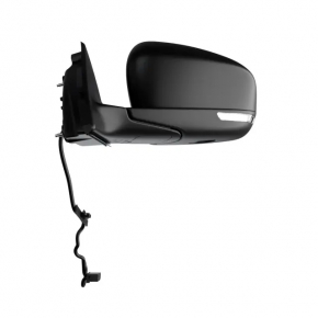 Side mirror left Jeep Cherokee KL 14-18 7+3 pins, turn signal, heating, backlight, BSM, silver, sand, scratches