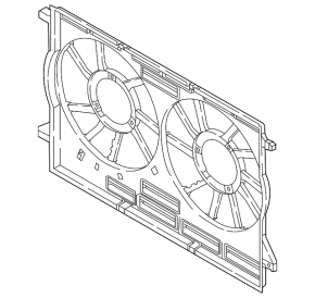 Diffuser radiator shroud assembly for Audi Q5 80A 18-24 for one fan