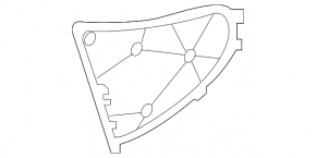 Left tailgate trim plug for Audi Q5 80A 18-24 black