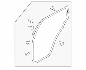 Rear left door seal Nissan Murano z51 09-14