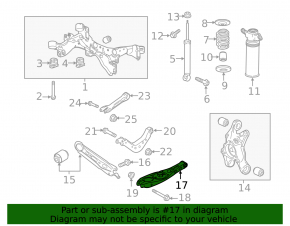 Lower control arm under spring rear left GMC Terrain 18-