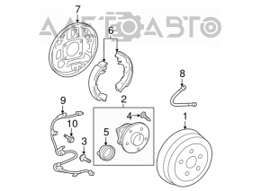 Rear left ABS sensor wire for Toyota Prius 2009.