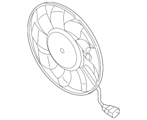 Left cooling fan for Audi Q8 19-25 MHEV 600W