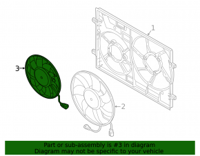 Left cooling fan for Audi Q8 19-25 MHEV 600W