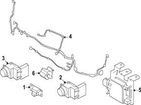 Wiring for the front bumper of the Hyundai Tucson 25-26 Korea, for parking sensors, Limited