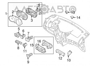The ignition start-stop button for the Hyundai Sonata 11-15 is chrome.