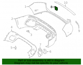 Mercedes H247 GLA 20-26 rear bumper towing hook cap structure