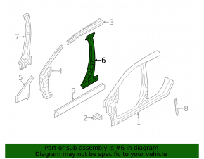 Nissan Leaf 13-17 right center pillar