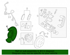 Rear left brake disc cover for Mazda6 09-13