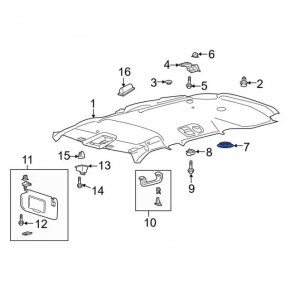Front light for Ford Explorer 20-23, gray, no sunroof, scratches, broken mountings
