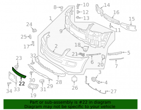 Mercedes W164 ML front bumper lower grille