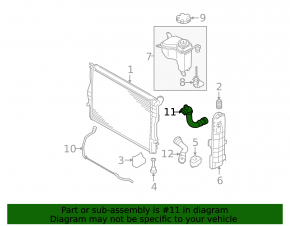 Upper cooling pipe BMW Z4 09-17 3.0T