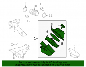 Lexus RX450h 10-15 air filter housing without flow meter