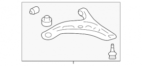 Lower front left control arm for Subaru BRZ 13-20
