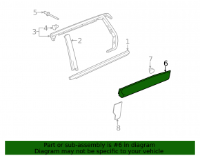 Door trim lower rear left GMC Terrain 10-17 structure