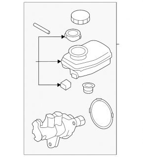 Subaru Forester 25-26 brake master cylinder with reservoir
