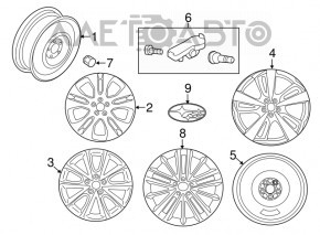 Spare tire spare wheel Subaru Impreza 17-23 GK