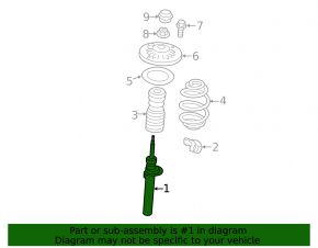 Front left shock absorber BMW X3 F25 11-17