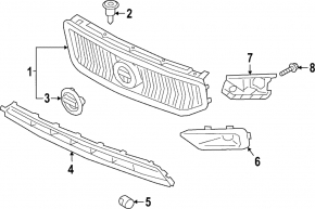 Left fog light plug for Volvo XC40 19-22 (structure)