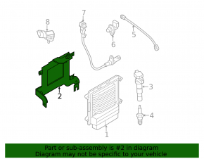 ECU bracket for engine computer Kia Sorento 14-15 2.4