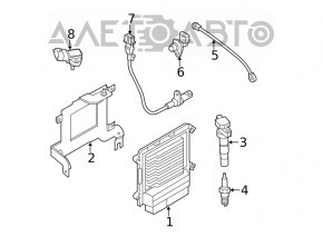 ECU bracket for engine computer Kia Sorento 14-15 2.4