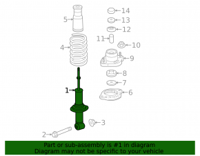 Rear left shock absorber Mitsubishi Outlander Sport ASX 10-23 complete