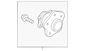 Rear left hub Nissan Rogue 21-23 AWD