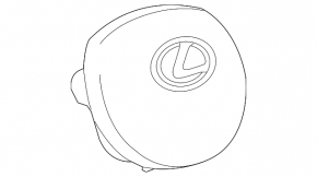 Lexus CT200h 14-17 black steering wheel airbag with scratches