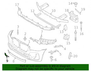 BMW X3 G01 18-23 2022 Front Bumper Tow Hook Cap