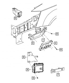 ECU block engine computer Dodge Grand Caravan 11-14