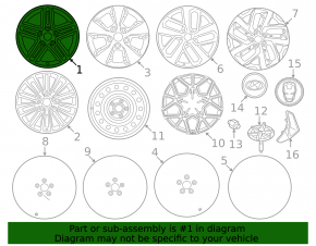 Wheel disk R16 Hyundai Kona 18-23