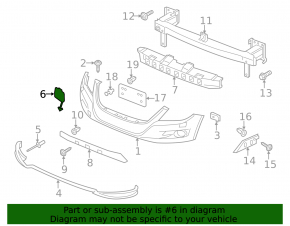 Plug towing hook front bumper VW Tiguan 12-18 rest