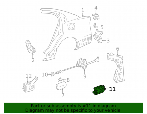 Left ventilation shield Lexus IS200 IS300 99-05