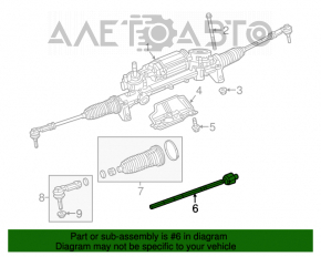 Steering tip left Dodge Dart 13-16