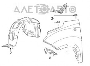 Front right mudguard Fiat 500L 14- Trekking