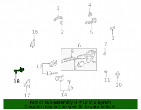 Rear left door limiter for Toyota Highlander 01-07