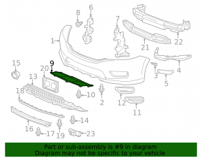 Lower radiator deflector for the 14-15 Honda Accord hybrid